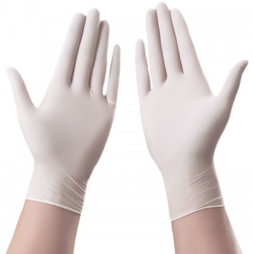 Disposable powder free latex gloves