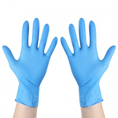Disposable powder free nitrile medical gloves