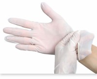 Disposable powder free white nitrile medical gloves